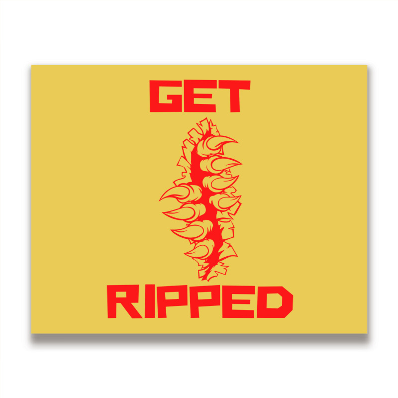 Get Ripped Fit Fitness Red Metal Print Horizontal | Artistshot