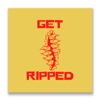 Get Ripped Fit Fitness Red Metal Print Square | Artistshot