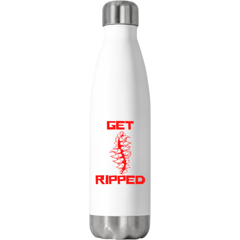 Get Ripped Fit Fitness Red Stainless Steel Water Bottle | Artistshot