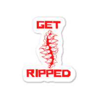 Get Ripped Fit Fitness Red Sticker | Artistshot