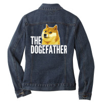 The Dogefather Hipster Ladies Denim Jacket | Artistshot