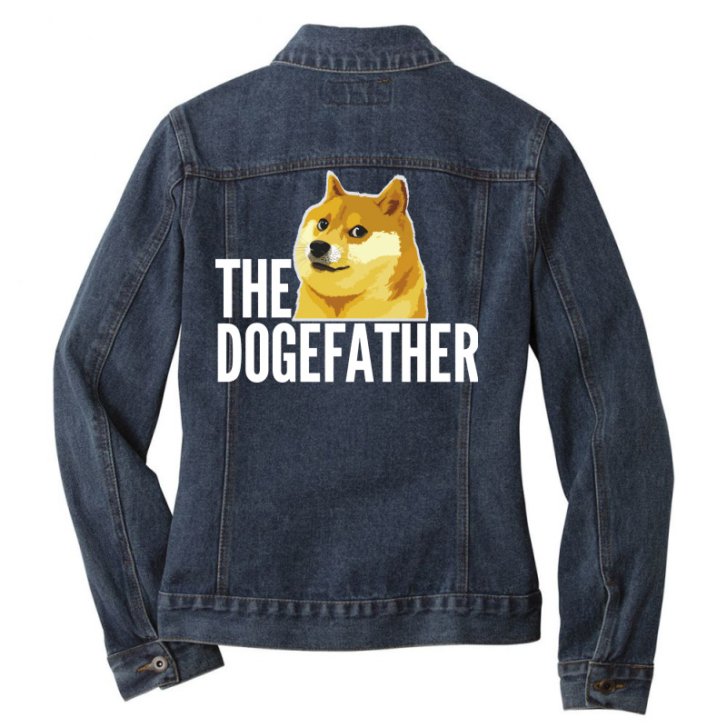 The Dogefather Hipster Ladies Denim Jacket by mosakucoxmog | Artistshot