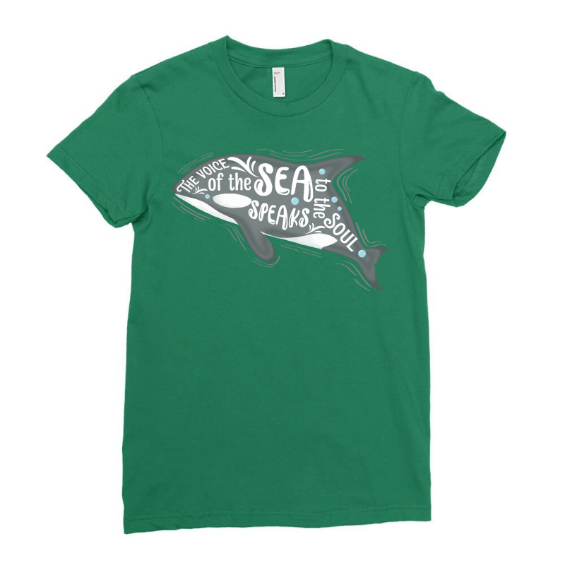 Orca Killer Whale Cute Nature (1) (1) Ladies Fitted T-Shirt by asabeakewlln | Artistshot