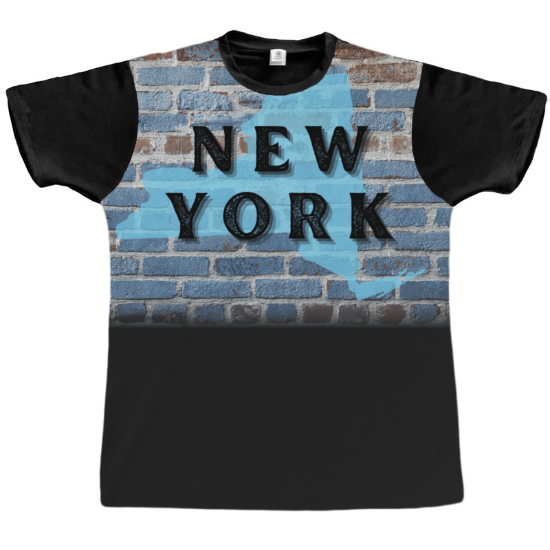 New York Brick Relief Graphic T-shirt | Artistshot