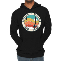 New York Retro Vintage Sunset   New York Mountain Lightweight Hoodie | Artistshot