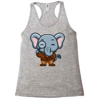 Elephant Detective Cute Cartoon Red Love Racerback Tank | Artistshot