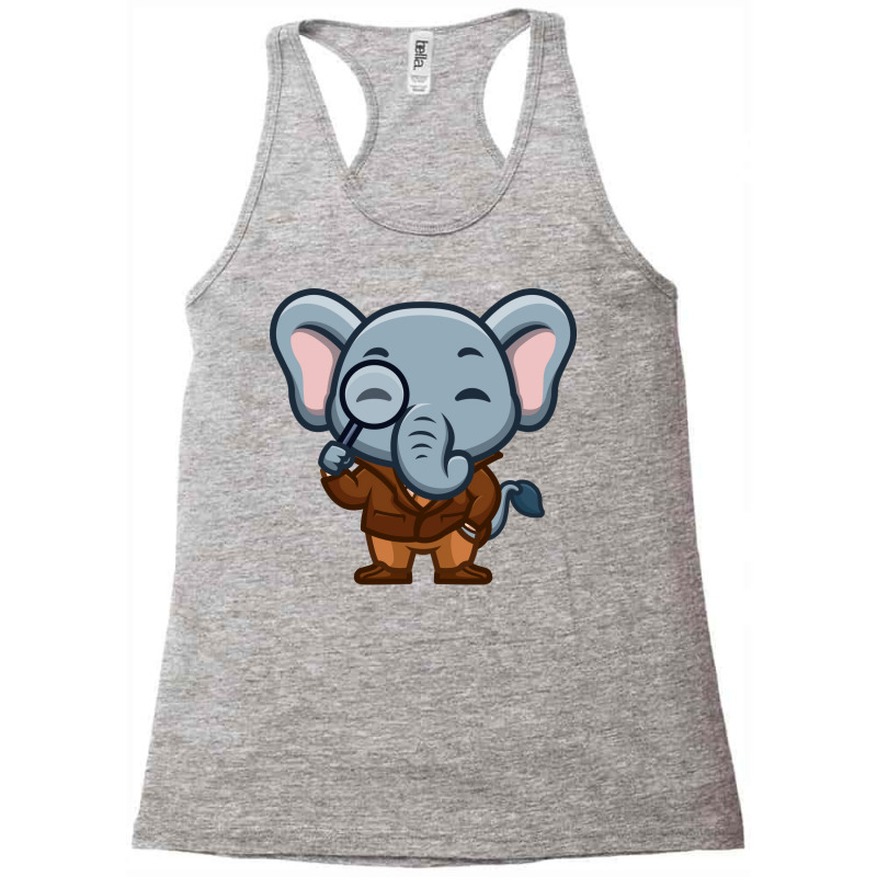 Elephant Detective Cute Cartoon Red Love Racerback Tank by jebalibrintoe | Artistshot