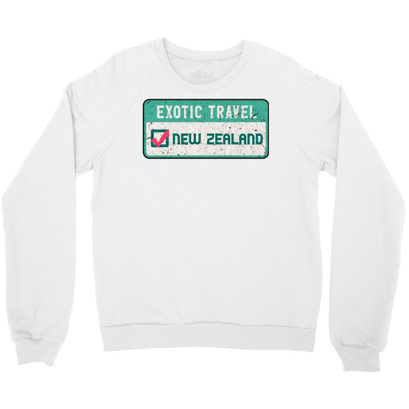 New Zealand Travel List Crewneck Sweatshirt | Artistshot