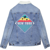 New York Trip Unisex Sherpa-lined Denim Jacket | Artistshot