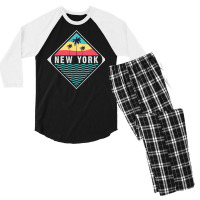 New York Trip Men's 3/4 Sleeve Pajama Set | Artistshot