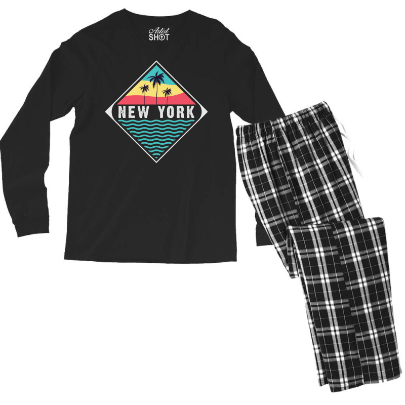 New York Trip Men's Long Sleeve Pajama Set | Artistshot