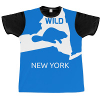 New York State Animal Beaver Silhouette Art Ny Sou Graphic T-shirt | Artistshot