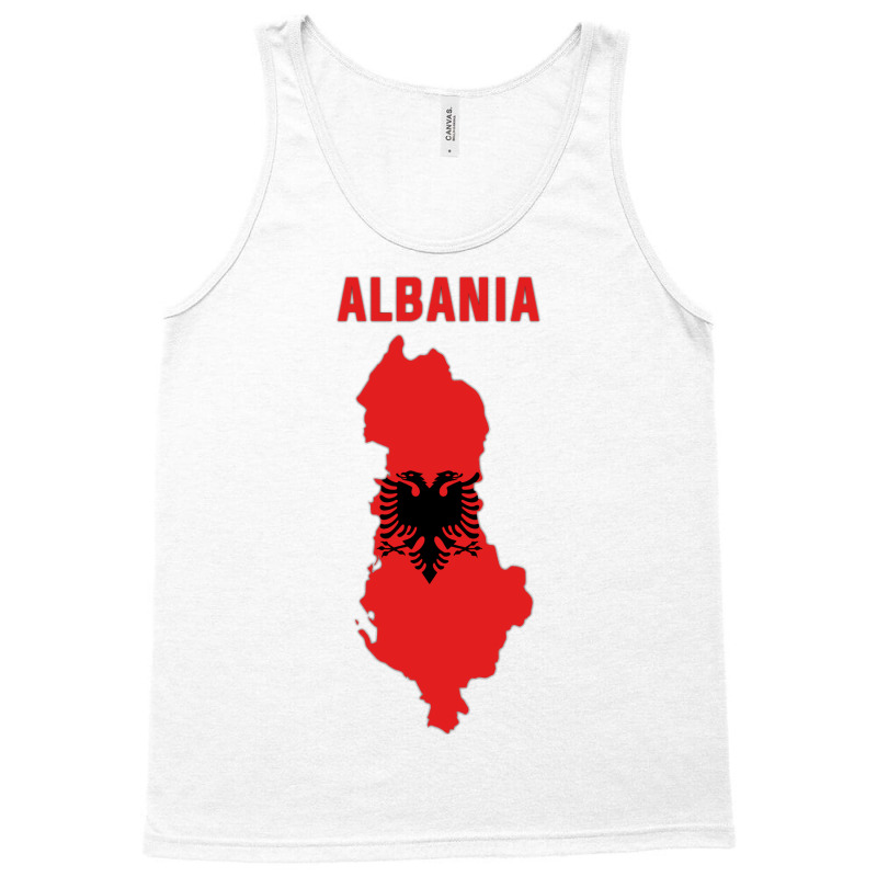 Albanian Flag Inside Map Of Albania Tumblr Tank Top | Artistshot