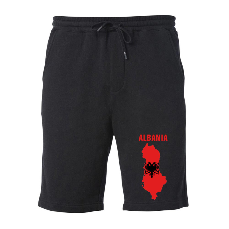 Albanian Flag Inside Map Of Albania Tumblr Fleece Short | Artistshot