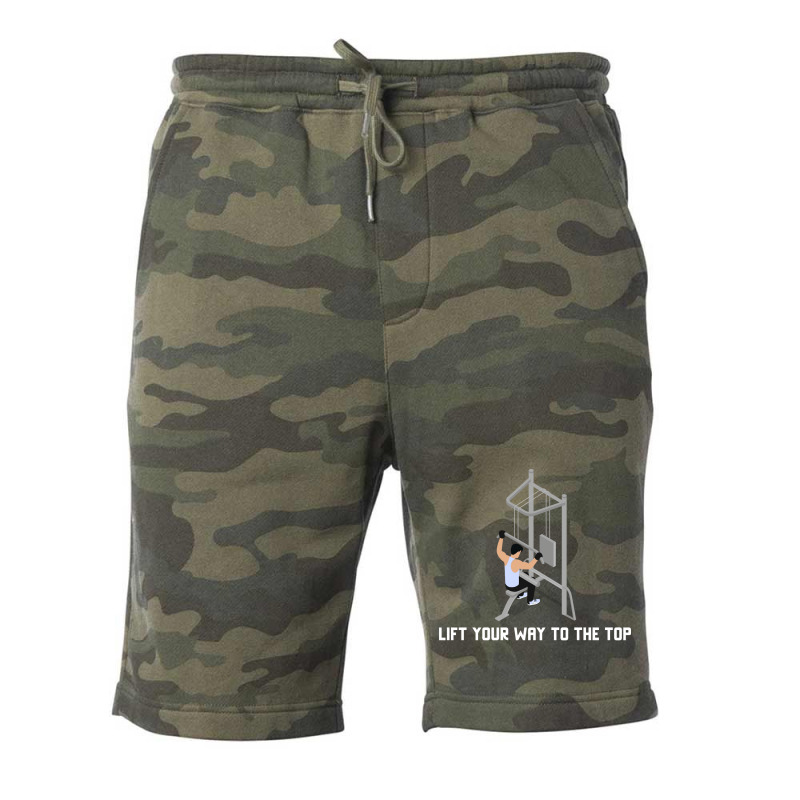 Lift Your Way To The Top Gym Quote Fleece Short | Artistshot