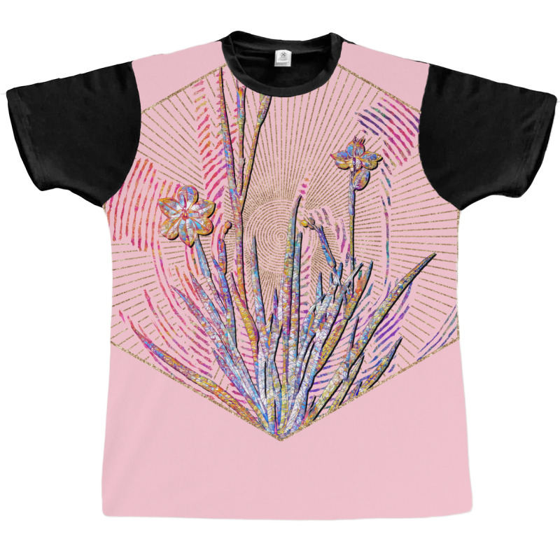 Yellow Eyed Grass Floral Rainbow Mosaic Cute Graphic T-shirt | Artistshot