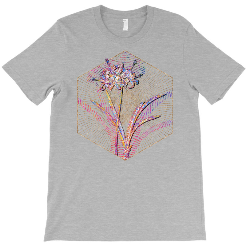 Guernsey Lily Floral Rainbow Mosaic 70s T-shirt | Artistshot