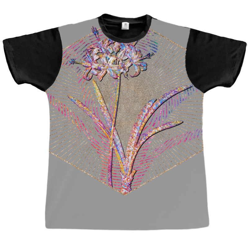 Guernsey Lily Floral Rainbow Mosaic 70s Graphic T-shirt | Artistshot