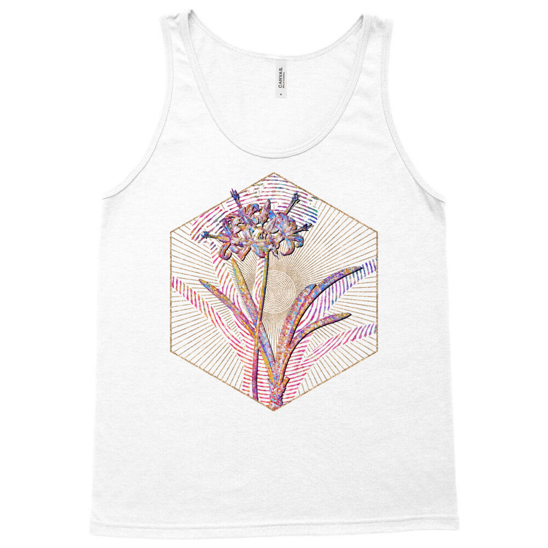 Guernsey Lily Floral Rainbow Mosaic 70s Tank Top | Artistshot