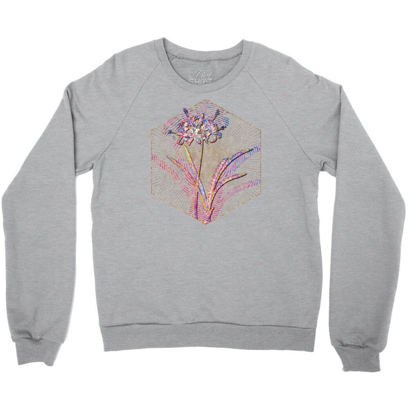 Guernsey Lily Floral Rainbow Mosaic 70s Crewneck Sweatshirt | Artistshot