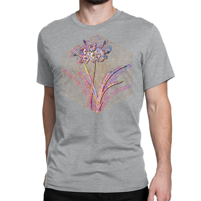 Guernsey Lily Floral Rainbow Mosaic 70s Classic T-shirt | Artistshot