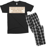 Make Mistakes Quote Men's T-shirt Pajama Set | Artistshot