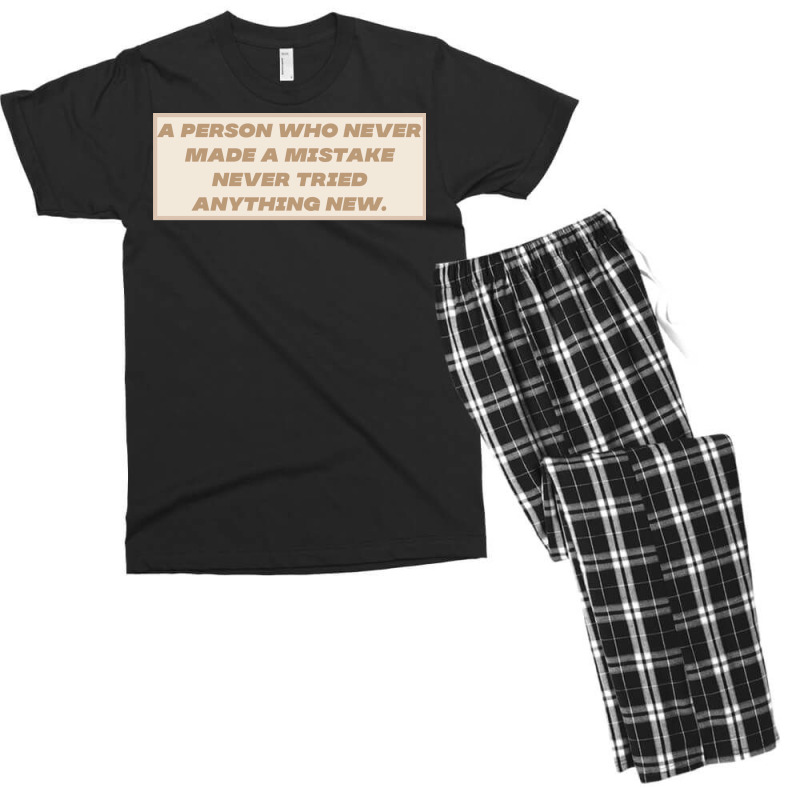 Make Mistakes Quote Men's T-shirt Pajama Set by advtinmarp | Artistshot