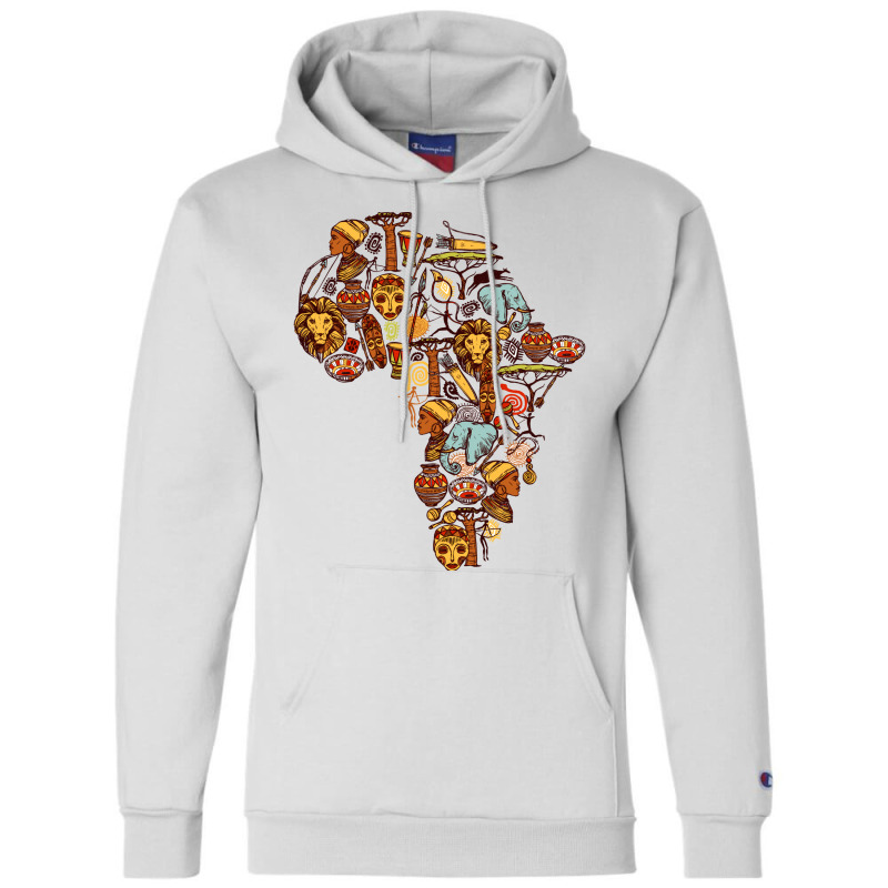 Africa Map Tribal Cultural Natural Representation Champion Hoodie | Artistshot