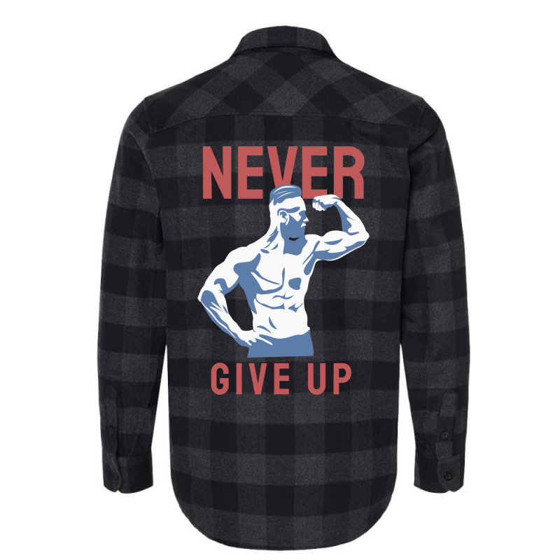 Never Give Up Green Flannel Shirt | Artistshot