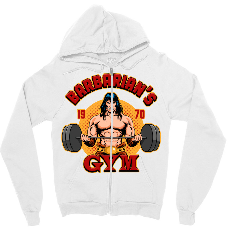 Barbarians Gym Cool Zipper Hoodie | Artistshot