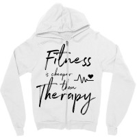 Fitness Gym Therapy Girl Zipper Hoodie | Artistshot