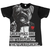 Pugfather Blue Graphic T-shirt | Artistshot