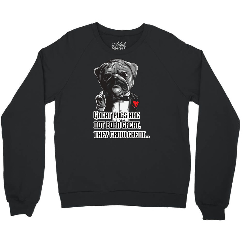 Pugfather Blue Crewneck Sweatshirt by abolilakdd | Artistshot