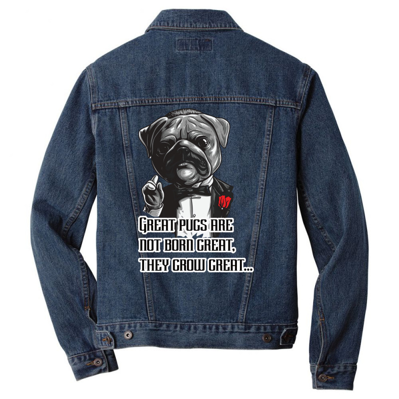 Pugfather Blue Men Denim Jacket by abolilakdd | Artistshot