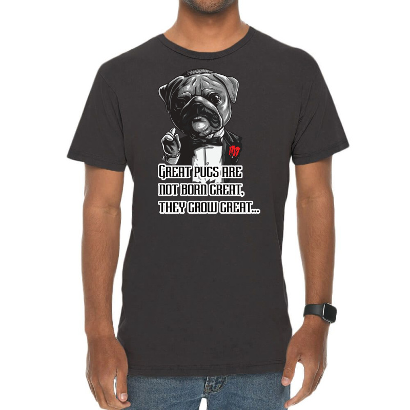 Pugfather Blue Vintage T-Shirt by abolilakdd | Artistshot