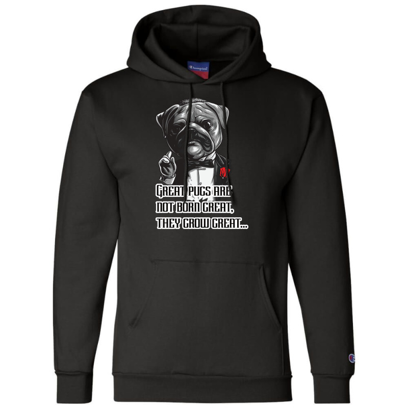 Pugfather Blue Champion Hoodie by abolilakdd | Artistshot