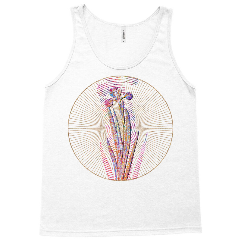 Harlequin Blue Floral Rainbow Mosaic Vintage Tank Top | Artistshot