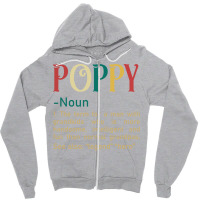 Funny Grandpa Saying Dictionary Poppy Retro Zipper Hoodie | Artistshot