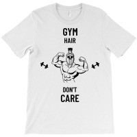 Gym Hair Dont Care Gym Workout Yellow T-shirt | Artistshot