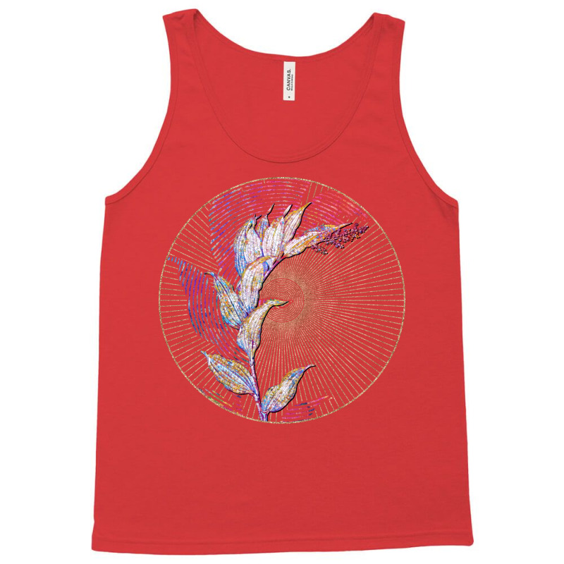 Treacleberry Floral Rainbow Mosaic Green Tank Top | Artistshot