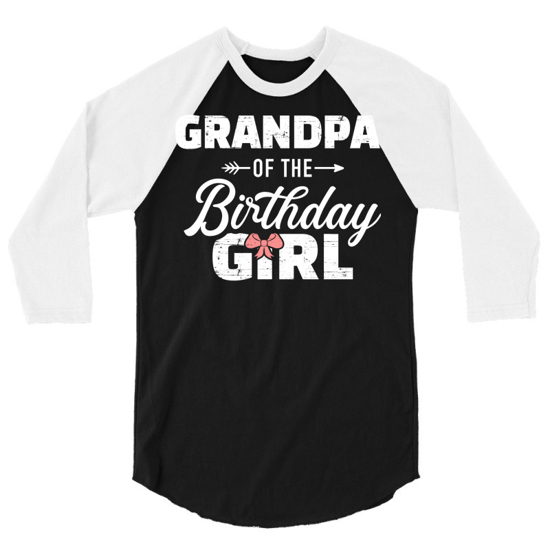 Grandpa Of The Birthday Granddaughter Girl Nature 3/4 Sleeve Shirt | Artistshot