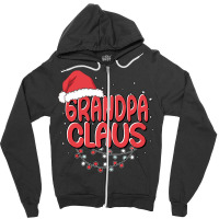 Grandpa Claus Santa Funny Christmas Pajama Matchin Zipper Hoodie | Artistshot