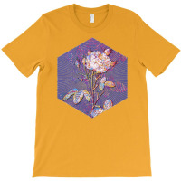 White Provence Rose Floral Rainbow Mosaic On Veri T-shirt | Artistshot