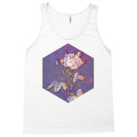 White Provence Rose Floral Rainbow Mosaic On Veri Tank Top | Artistshot