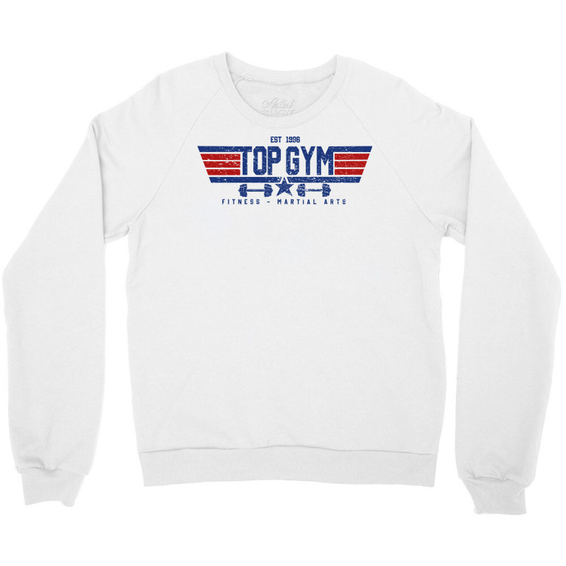 Top Gym Distressed Travel Crewneck Sweatshirt | Artistshot