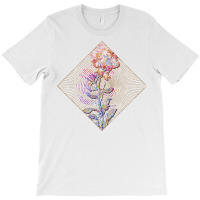 Yellow Wallflower Bloom Floral Rainbow Mosaic Star T-shirt | Artistshot