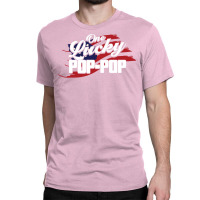 One Lucky Poppop Father Grandpa Hipster Classic T-shirt | Artistshot