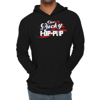 One Lucky Poppop Father Grandpa Hipster Lightweight Hoodie | Artistshot