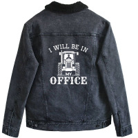 I Will Be In My Office Unisex Sherpa-lined Denim Jacket | Artistshot