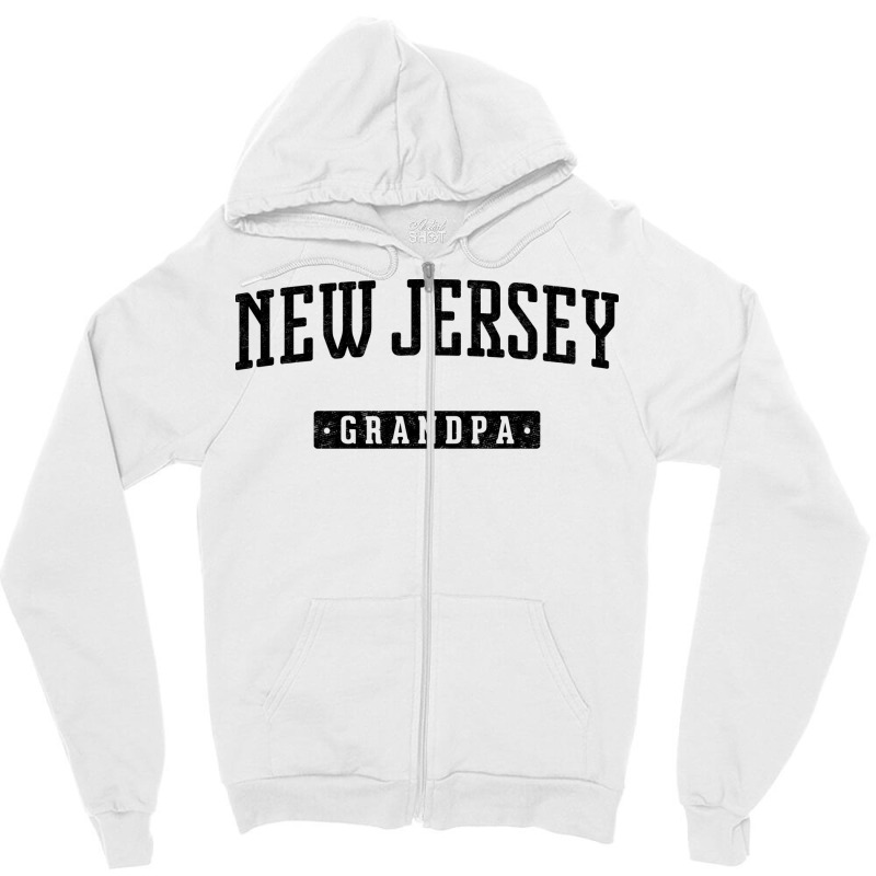 New Jersey Grandpa Vintage 80s Zipper Hoodie | Artistshot